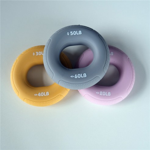 악력기 무소음 재활 도넛 실리콘 손가락 운동 기구 휴대용 압력기 3종 세트, 2세트