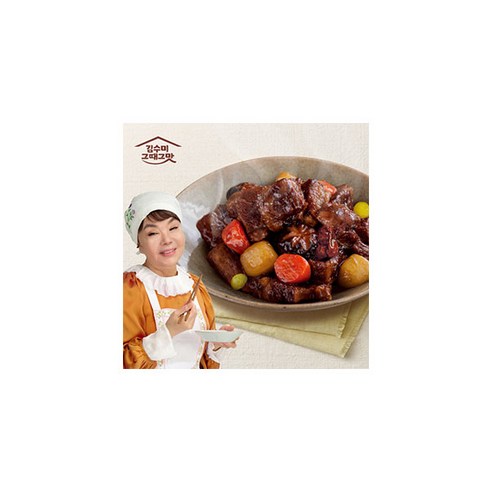 [김수미] 그때그맛 뼈없는 소갈비찜 500g 7팩 (총 3.5kg), 7개