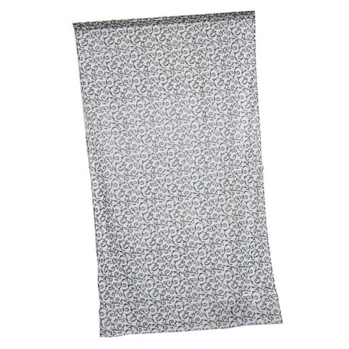 까만 무리를 짓는 본 커튼 패널 창 발코니 얇은 명주 그물 드레이프 분배자 1x2M, 화이트, Voile, 그물 커튼
