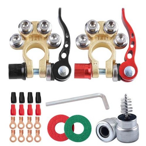 배터리차단기 배터리 차단 킬스위치 12V 24V 차량용 탑 포스트 퀵릴리즈 분리 커넥터 보트 레이스 카용 와이어 케이블 클램프, Style 2-17