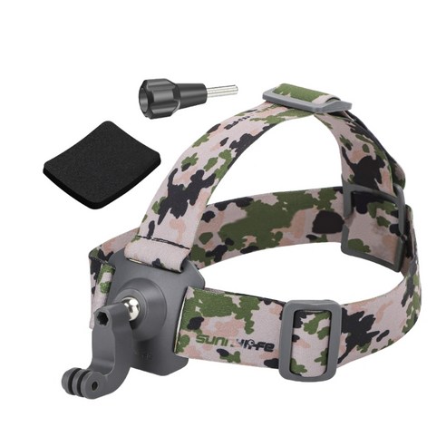 액션 카메라 헤드 마운트 스트랩 액션4/GO3 GoPro12 카메라 머리띠 착용, [02] Camouflage, 02 B