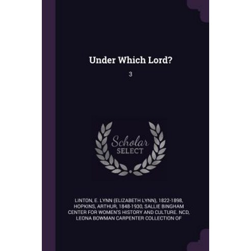 (영문도서) Under Which Lord?: 3 Paperback, Palala Press, English, 9781379188742