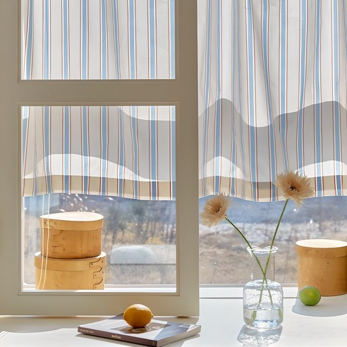 섬세한 감각으로 공간을 물들이는, 더메종 빈티지 순면 가리개커튼 포인트커튼