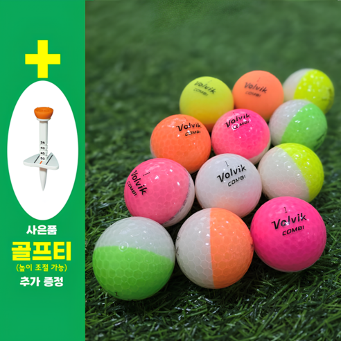 볼빅 콤비 로스트볼 유광 믹스 A+ A-급 믹스 (+골프티 사은품 증정), 1개, 30개입, 4 color 랜덤 발송