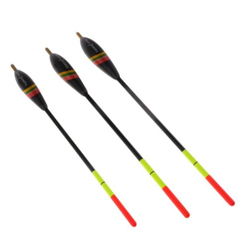 3pcs 낚시 미끼 표시기 구리 머리 빠른 침몰 바위 낚시 수레, 다색, 나무