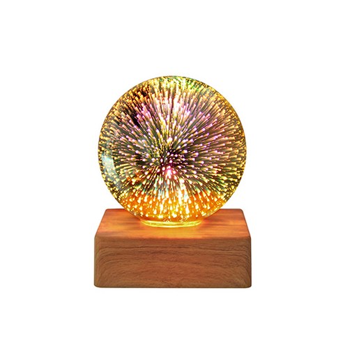 JODIANA LED 3D 크리스탈 구슬 USB 무드등 불꽃놀이 별하늘 애정, B
