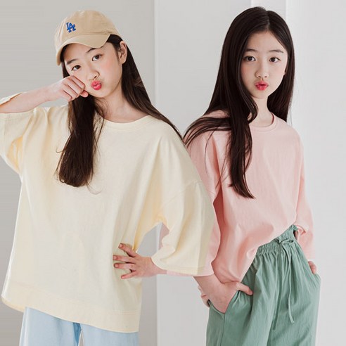어린이에게 완벽한 스타일과 편안함: 미니로이 루시 7부 롱 티셔츠