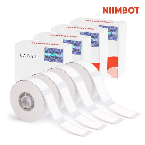 시노링크 프리픽 라벨지 세트 NIIMBOT D11 D110 D101 H1S 님봇 라벨프린터 전용, D01. 화이트x2복합 [4롤세트], 1개
