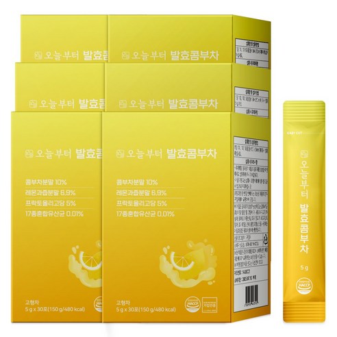 오늘부터 발효콤부차 레몬 다이어트차 홍차 콤부차 꼼부차, 5g, 180개