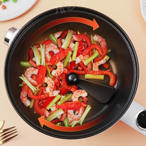 만능롤팬 집들이선물 360도 볶음솥 기름안튀는, 딥 블루 + 스팀기 세트