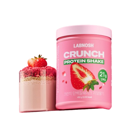 랩노쉬 크런치 단백질 쉐이크 리얼딸기, 1개, 450g