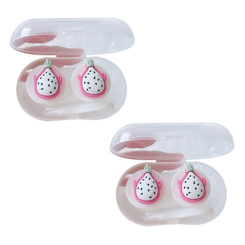 메이홈 프루츠 포인트 렌즈케이스, 2개, 용과