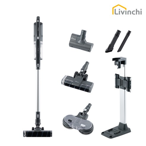 리빈치 무선 진공 청소기 물걸레 BLDC모터 LWC-100, LWC-100 풀세트