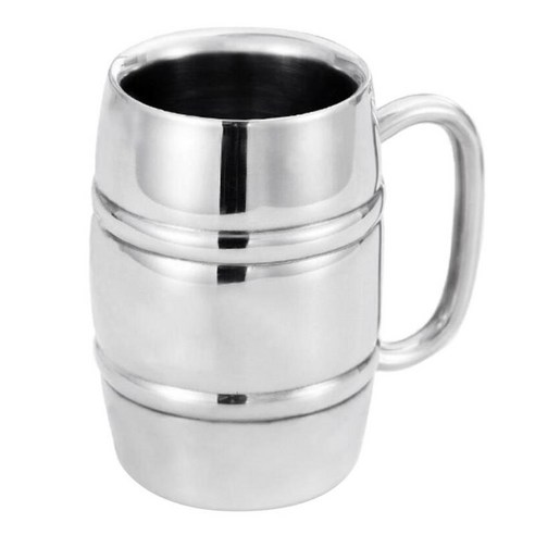 맥주컵 맥주잔 우유 커피잔 차겁 머그잔 더블 벽430ml, 설명, 430ml-B, 설명