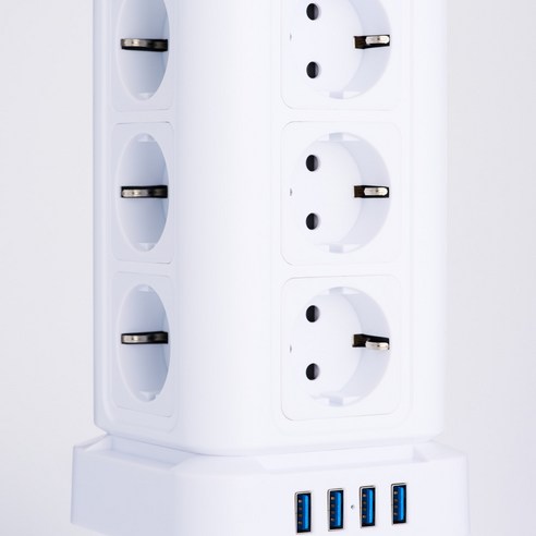 캠핑과 가정에 완벽한 전력 솔루션: 텔로 USB 디자인 캠핑 타워 멀티탭