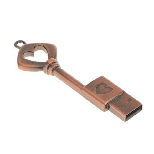 4 8 16 32G GB LOVE 하트 키 USB 플래시 메모리 스틱 펜 드라이브 스토리지 U 디스크 선물, 브라운, {"사이즈":"설명"}, 32GB