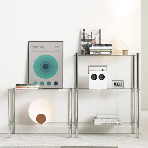 좁은 공간, 감성을 더하는 키모 스텐 모듈 유리 선반