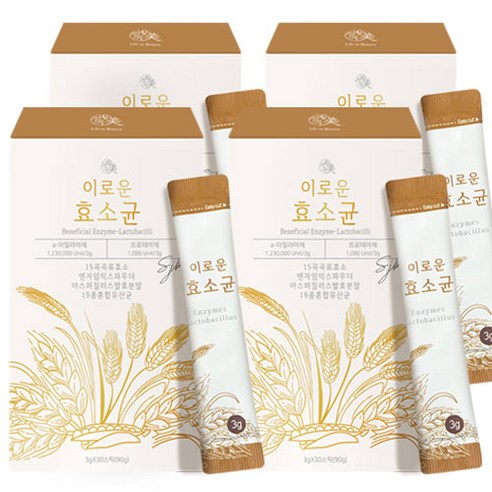 생활속미 곡물효소 이로운 효소균 1박스 30개입 발효분말 유산균, 90g, 4박스