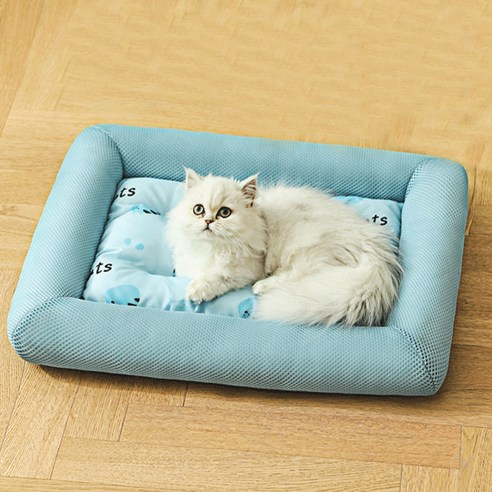 리빙공감 댕냥이 쿠션빵빵 쿨매트, 블루캣