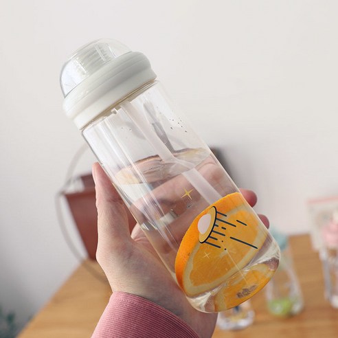 【휴대용 물병】한국 소청신 우주 플라스틱 빨대 물컵, 색깔1