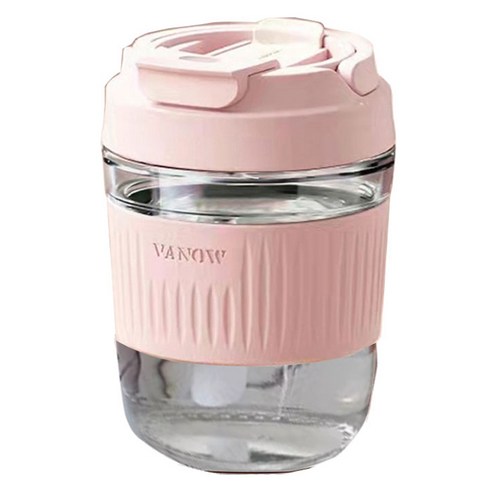 Vanow 더블 드링크 휴대용 텀블러, 1개, 핑크, 350ml