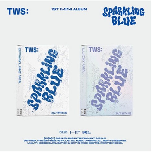 개봉앨범 포토카드 없음 I 투어스 (TWS) - 1st Mini Album Sparkling Blue 버전, 럭키