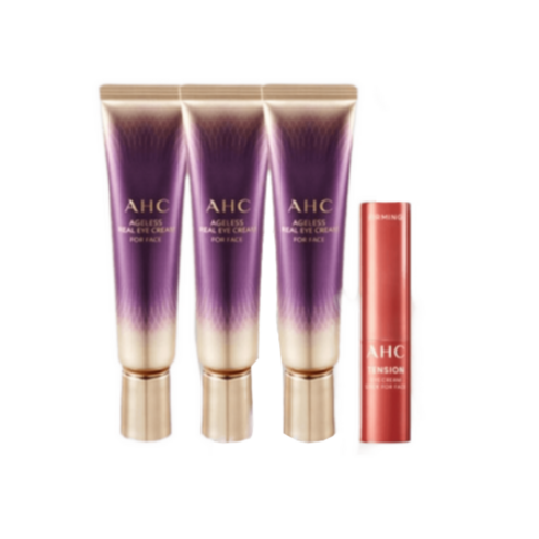 AHC 에이지리스 리얼 아이크림 포 페이스 시너지 기획 세트, 30ml, 3개