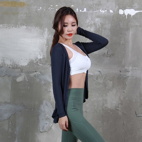 리나라인 여성용 모달가디건 요가복 CU04