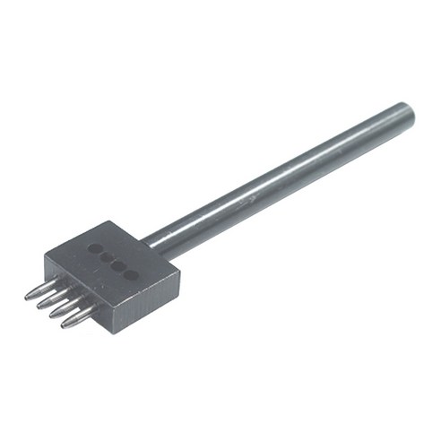 Ursmart DIY 간격 라운드 프롱 가죽 구멍 펀치 가죽 공예 도구, 4 구멍, 설명