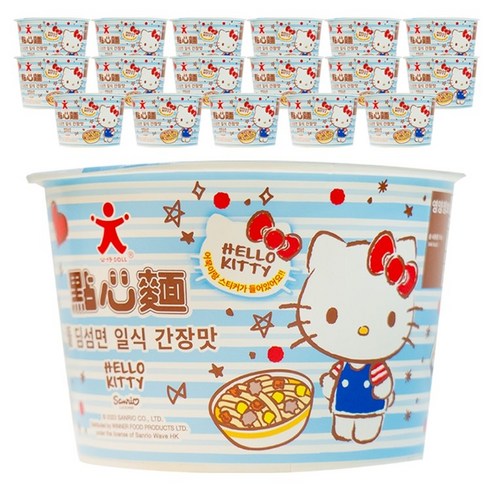 헬로키티 라면 우동 간장맛 33g, 9개