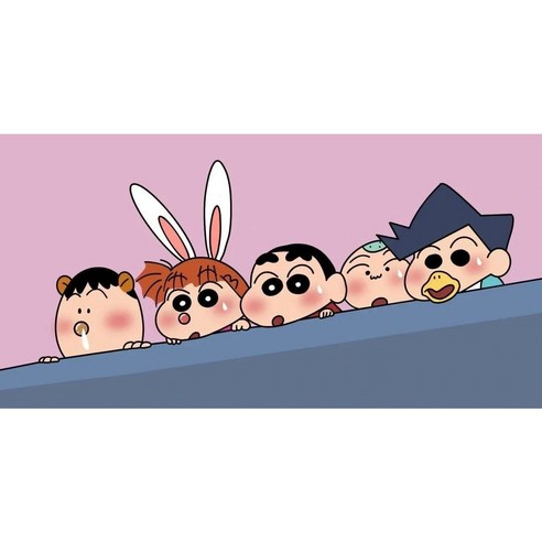 게이밍 키보드 마우스패드 장패드 짱구는 못말려 큐티 캐릭터 대형 데스크매트 탁상깔개 덮개 11종, 600*300*3mm, 02