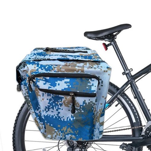 Xzante 자전거 가방 수화물 랙 자전거용 30L 가방 더블 방수 블루, 파란색