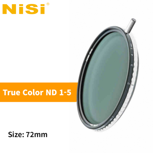 니시가변 nd 필터 72mm True Color ND-Vario 1-5 Stop(ND3-ND32) 72mm 1개