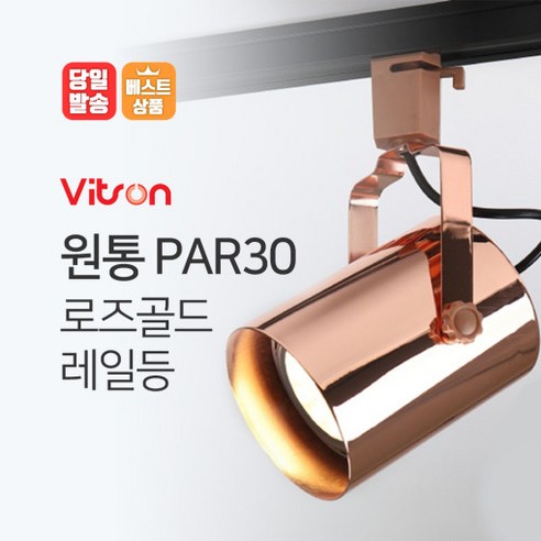 천지몰 레일조명 원통파30 로즈골드 레일등 원통par30, 1개
