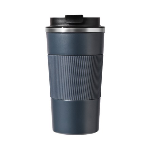 KORELAN 304 스테인리스강 진공 보온 커피 컵 500ml 비즈니스 사무컵 야외 여행 자동차 컵, 3세대 네이비, 350ml