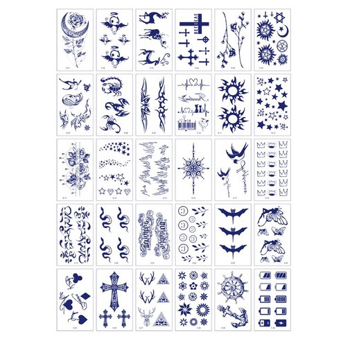 팀메이커 반영구 리얼 타투스티커 30종 문신 레터링, S-D type, 1개