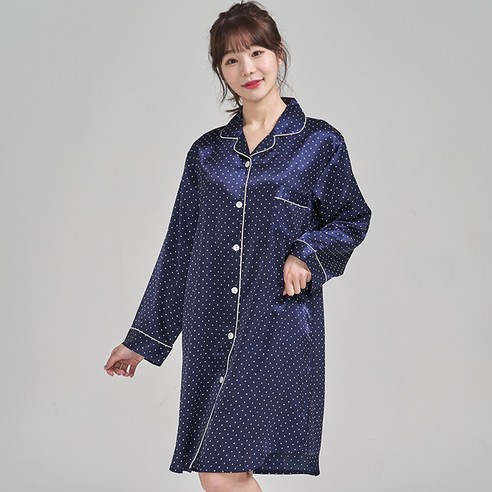 이라인 국산 비슈도트 잠옷 원피스