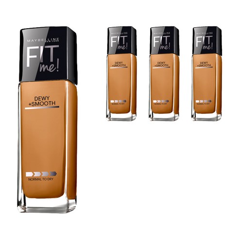 메이블린 핏 미! 듀이+ 스무스 파운데이션 30ml, Toffee, 4개