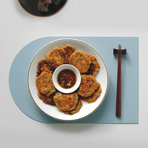 에이드엘 엣지 실리콘 테이블매트, 스카이블루, 418mm x 278mm x 두께 1.8mm