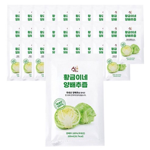 국내산 양배추즙 100ml 30포, 30개
