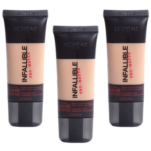 로레알파리 인팰러블 프로-매트 업 투 24HR 파운데이션 30ml, Sun Beige, 3개