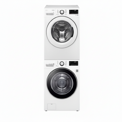 LG전자 트롬 세탁기 F19WDWP + 건조기 RH19WTWN 19kg + 19kg 방문설치, F19WDWP(세탁기) + RH19WTWN(건조기), 화이트유광