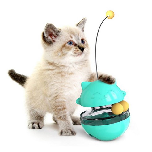 고양이 간식볼 오뚜기 장난감, 02.고양이 오뚝이스낵볼_블루