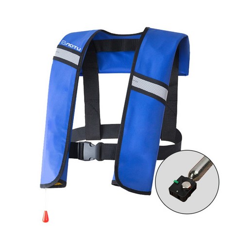 [SW] 수동/자동 풍선 구명 조끼 전문 수영 낚시 구명 조끼 수상 스포츠 성인 구명 조끼 낚시, 하나, Manual Blue 2