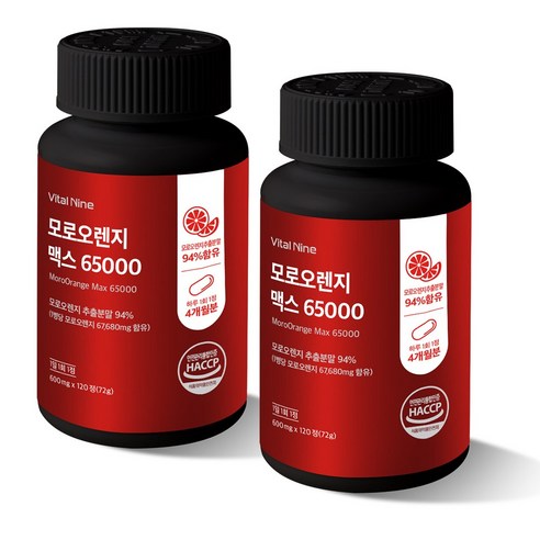 퓨어오라 모로오렌지 맥스 65000 식약처인증 HACCP, 1개, 60정