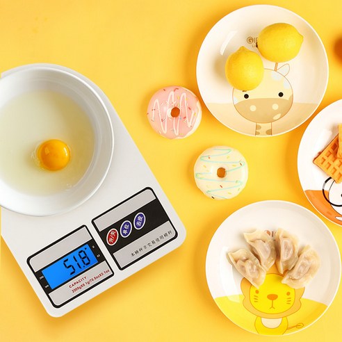 주방 저울 전자 저울 가정용 정밀 베 이 킹 저울 소형 음식 충전 금 0.1g 미니 전자 저울 그램 수, 5kg   1g 배 광 배터리 - 4 개 사은 품