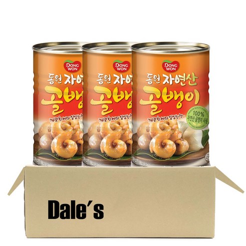 데일즈기획 동원 자연산 골뱅이 원터치, 400g, 3개