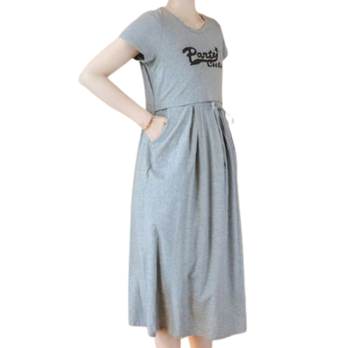 여성용 캐주얼 루즈핏 원피스 CR60