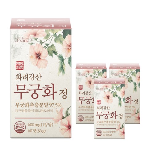 화려강산 무궁화 정 [97.5%] 식약청인증 HACCP, 4개, 60정