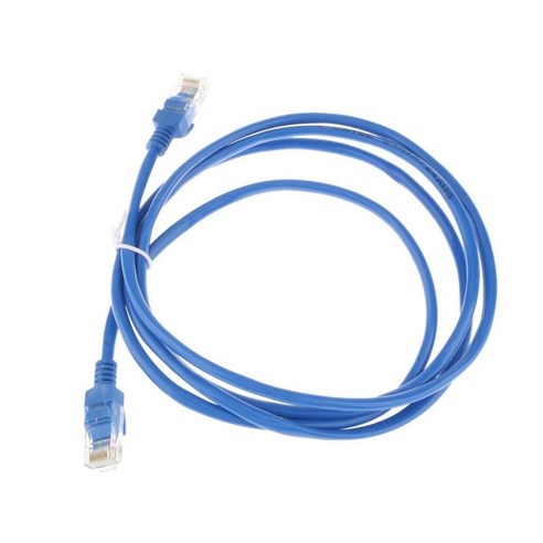 CAT5e 이더넷 LAN 네트워크 패치 케이블 인터넷 라우터 블루, 2 미터, 플라스틱